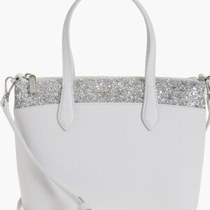 Kate Spade Gray and Silver Glitter Tote